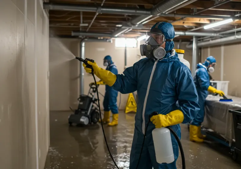 Basement Sanitization and Antimicrobial Treatment process in Maplewood, NJ