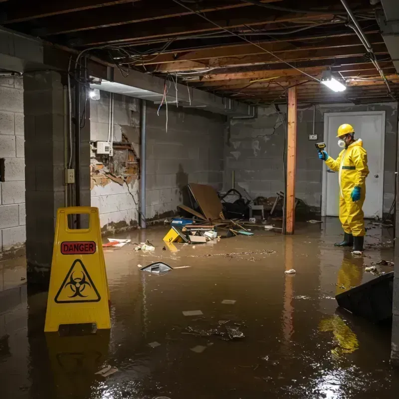 Flooded Basement Electrical Hazard in Maplewood, NJ Property